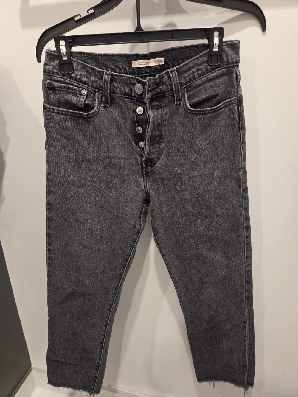 Levi's Wedgie High-Rise Ankle Button-Fly Jeans
